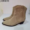 Stivaletti Chelsea classici invernali da donna Vera pelle scamosciata Punta a punta Stivaletti con zeppa Stivaletti semplici e comodi Stivali da cowboy donna 240130