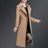 Women's Elegant Solid Color Mid-Length Thicken Warm Wool Blend Coat