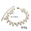 Collier ras du cou Vintage romantique pour femmes, perle de mode, collier pour dames, couleur or, bijoux cadeau d'anniversaire de mariage