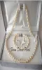 pearl jewelry Genuine ROUND 89mm White Pearl Necklace 3pc SET 19quot 925 silver clasp5285786