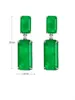 925 Sterling Sier Emerald Gemstone Stud örhängen0123455272677