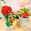 Blokken DIY Mini Vlinder Insect Potplant Bonsai Bloemblok Roos Decoratie Bouwsteen Figuur Plastic Speelgoed Cadeau Kinderen Meisjes