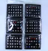 Factory Whole Directly Fashion Jewelry Cute 4mm 5mm 6mm Available Shining Rhinestone Magnet Earrings 12pairs4168773