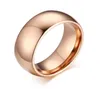 Wedding Ring 8mm Rose Gold domed Mens Tungsten Carbide Weeding Band Ring for Man And Woman5697678