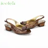 Slingback Design Kawa Kolor Sprzedawanie Lis Buty pasujące torby Zestaw do Nigerian Women Wedding Party Pump 240130