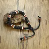 Strand Ancient African Tribal Style Natural Stone Pärledarmband för män Kvinnor Etnografisk unisex smycken justerbar storlek
