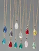 12 kleuren Geboortesteen Natuursteen Waterdruppel Hanger Ketting Druzy Quartz Edelsteen Kristal DIY Charme Ketting Vrouwen Sieraden9457123