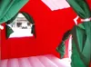 8x5x3.5mH (26x16.5x11.5ft) wholesale High quality Xmas Inflatable Santa's Grotto/Christmas House/ Holiday cabin Tent for outdoor decoration