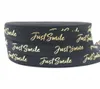 100 yards Gold Foil Just Printed Fold Over Elastic 15cm Black FOE Ribbon for Bracelet DIY Head wear Hair Accessories87173979166156