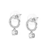 Swarovskis – boucles d'oreilles de styliste pour femmes, qualité originale, charme et élégance, nouveau diamant en cristal, cadeau de saint valentin