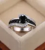 Specialinterest Black Stone Women Wedding Ring Dazzling Crystal Zircon Delicate Gift Top Quality Female SMYELDY7763740