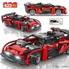 ブロック423PCS City Technical Classic Racing Pull Back Car Model Bullings Blocks Sport Vehicks DIY Toys for Chidlrenギフト