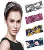 Ladies Sports Yoga Hairband 15 Colors Floral Cross Wide Side Hair Bands Big Girls Teens Girls Bohemian Beach Headwear Women Headba9642310