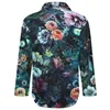 Blusas femininas padrão floral blusa noite jardim vintage elegante gráfico casual feminino camisa básica primavera manga longa oversize topo