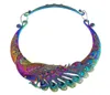 Hela kmvexo etnisk krage choker halsband charmig multicolor laser smycken kinesisk påfågel drake maxi halsband uttalande n8728916