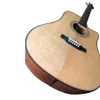 Une guitare acoustique acoustique haute configuration en bois massif avec baril D de 41 pouces