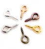 1000pcsLot Small Tiny Mini Eye Pins Eyepins Hooks Eyelets Screw Threaded 5 Colors Clasps Hooks Jewelry Making Accessories1101532