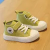 Children Canvas Shoes 2024 Spring and Autumn New Kids Sneakers High Top Boys Casual Shoes Non-slip Girls Sports Shoes Soft Soled Baby Walking Shoes