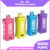 puff 15000 15k puffs Disposable E cigarettes vape Pod Device 650mAh Battery 20ml Prefilled 2% 5% 12 Flavors Crystal vape 14k 15k 9k 10k 12k Screen Display