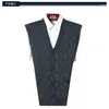Gilets pour hommes Vêtements d'hiver Pull Hommes Couleur unie Doux Col en V Gilet tricoté sans manches Slim Fit Casual A16