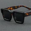 Óculos de sol polarizados unissex quadrado vintage óculos de sol customizar lente de prescrição retrô
