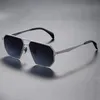 Hommes marque concepteur classique grand cadre carré lunettes de soleil polarisées Uv400 verres dégradés style lunettes de soleil 240119
