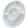 Dinnerware Sets Imitation Porcelain Melamine Tableware Sorting Tray Multi-grid Serving Plate Round Fruit Trays