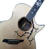 42 tum AAA Top Solid Wood 6 String Cherry Blossom Series Fan Formed Character Acoustic Guitar Free Fraktplats en