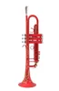 Nieuwe collectie Bb-trompet Hoge kwaliteit rood-blauwe scrub-trompet Messing muziekinstrumenten Composiettype trompet