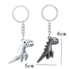 Sleutelhangers Sleutelhanger Voet Beweegbare Dinosaurus Sleutelhanger Tas Sleutelhanger Hanger Llaveros Charms Mode Auto Accesorios Voor Geschenken