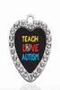 TEACH LIEFDE AUTISME AWARENESS CIRKEL CHARME Koperen Hanger Voor Ketting Armband Connector Vrouwen Gift Sieraden Accessoires4946282