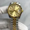 Luxusuhr, Designeruhren, hohe Qualität, 36/31 mm, modische Damenuhr, automatische mechanische Uhr, Goldband, Diamant, Edelstahl, Paarmutter mit Box