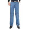 Collectie Stretch Jeans voor Heren Lente Herfst Heren Casual Hoge kwaliteit Katoen Regular Fit Denim Broek Donkerblauwe Baggy Broek 240124