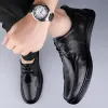 Qualité authentique Cuir mâle décontracté en cuir élégants Business Business Lace up up oxfords Men's Soft Sole Laceurs Chaussures printemps 4983