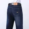 Herr jeans mode fyra säsong denim märke dropship elastiska långa byxor gentleman affärer casual rak man byxor