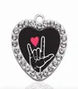 I LOVE YOU SIGN LANGUAGE INTERPRETER CIRCLE CHARM Charms DIY Jewelry NecklaceBraceletsChoker Making Handmade8369607