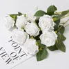 Fiori decorativi 2 pezzi 51 cm rose di seta artificiale bouquet di fiori per la cerimonia nuziale decorazione della casa di San Valentino disposizione dei vasi falso