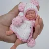 45 13 cm Micro Preemie Full Body Silikonowa Bady Girl Doll Lifelike Mini Reborn Zaskakujące dzieci Antistress 240119