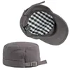 Wuaumx casual militär hattar för män kvinnor platt topp cap vår sommar armé solid sun hatt justerbar kapelusz 240130