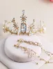 Himstory Baroque Luxury Rhinestone Star Bridal Tiara Crown Gold Vintage HAndmade Diadem Veil Tiaras Wedding Hair Accessories1758133
