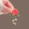 Broches Chinese stijl broche Luxe retro parelbloemaccessoires voor dames