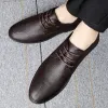 Sapatos genuínos oxford de alta qualidade homens casuais calçados de negócios vestido de couro britânico sapatos de festa de casamento formal s