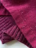 Женские свитера 2024 Женская мода с длинными рукавами Сексуальная повседневная идея Пряжа Красный свитер 0107