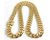 Stainless Steel Jewelry 18K Gold Plated High Polished Miami Cuban Link Necklace Men Punk 15mm Curb Chain Double Safety Clasp 18inc7682811