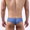 Sous-vêtements Sexy hommes Boxers Shorts homme côtes tissu sous-vêtements renflement pénis poche culotte Hombre mâle Boxer malles Lingerie Y14