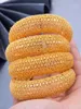 Bangle 4pcslot Dubai Gold Color Bangles Armband African Bridal Wedding Presents for Women Armband Daily Wear Jewelry11420947