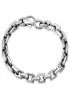 925 Sterling Silver colour Bracelet Man High Polish Curb Link Chain Bracelet for Vintage Punk Rock Biker Mens Jewelry9822581