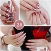 Nagellack 18 ml metallisk spegelvarn Sier Glitter Quick Torking Makeup Tools 240129 Drop Delivery Health Beauty Art Salon Otkxd