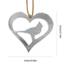 Party Decoration Valentine's Day Hanging Ornaments 2D Metal Pendant Heart Shape Favors Indoor Home