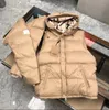 Mężczyźni/kobiety Lockwell Puffer Kurtka z wyjmowanymi rękawami l Technical Parkas Zimowa kurtka luksusowa litera w kratę ciepła kurtka